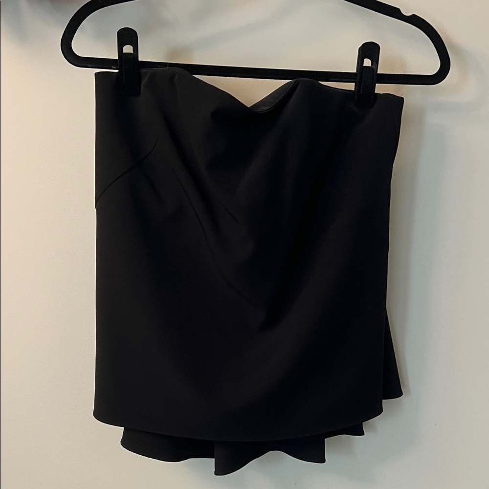 Milly Black Cascade Strapless Top